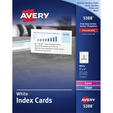 Avery¨ Laser, Inkjet Printable Index Cards