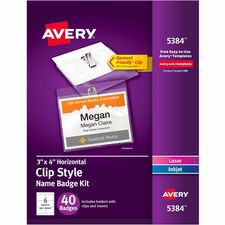 Avery¨ Garment-Friendly Clip-Style Name Badges