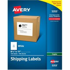 Avery¨ Shipping Labels for Copiers, 8-1/2