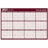 At-A-Glance Horizontal Reversible Erasable Wall Calendar