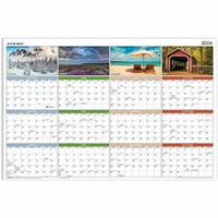 At-A-Glance Seasons in Bloom Horizontal Vertical Erasable Yearly Wall Calendar