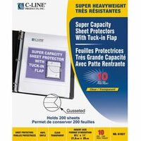 C-Line Super Capacity Super Heavyweight Vinyl Sheet Protectors with Tuck-In Flap