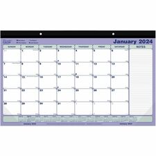 Blueline Monthly Compact Desk Pad/Wall Calendar