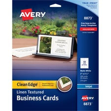 Avery¨ Clean Edge Business Cards, White Textured, 200 (08873)