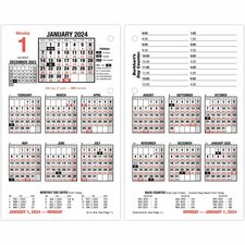 At-A-Glance Burkhart's Day Counter Daily Calendar Refill