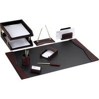 Dacasso Two-Toned Leather 10-Piece Desk Pad Kit