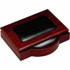 Dacasso Rosewood & Leather Memo Holder