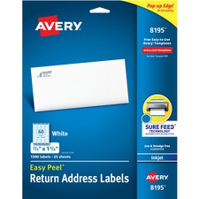 Avery¨ Easy Peel Inkjet Return Address Labels