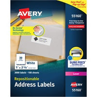 Avery¨ Repositionable Address Labels