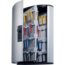 DURABLE¨ Brushed Aluminum Combo Lock 72-Key Cabinet