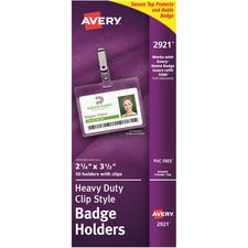 Avery¨ Heavy-Duty Clip Style Badge Holders