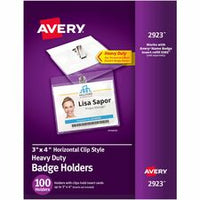 Avery¨ Heavy-Duty Badge Holders - Clip Style