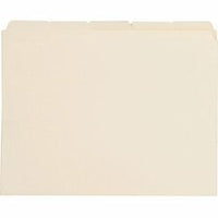 Business Source 1/5 Tab Cut Letter Recycled Top Tab File Folder