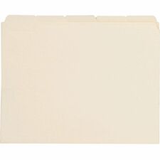 Business Source 1/5 Tab Cut Letter Recycled Top Tab File Folder