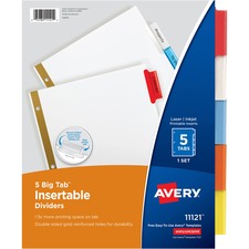 Avery¨ Worksaver Big Insertable Tab Index Dividers