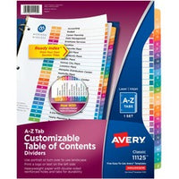 Avery¨ Ready Index A-Z Table of Contents Dividers