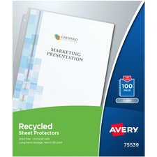 Avery¨ Recycled Sheet Protectors - Acid-free, Archival-Safe, Top-Loading