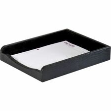 Dacasso Crocodile Embossed Leather Letter Tray