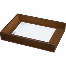 Dacasso Rustic Leather Legal-Size Letter Tray