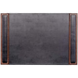 Dacasso Walnut & Leather Side-Rail Desk Pad