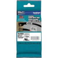 Brother 1" Black on White Flexible ID Tape