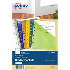 Avery¨ Durable Mini Binder Pockets - For 3-Ring and 7-Ring Binders