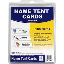 C-Line Embossed Cardstock Name Tents