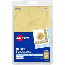 Avery¨ Printable Gold Foil Notarial Seals