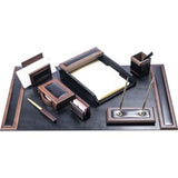 Dacasso Walnut & Leather Desk Set