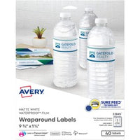 Avery¨ Durable Waterproof Labels, 1.25" x 9.75" , 40 Total