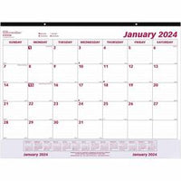 Brownline Vinyl Strip Monthly Desk Pad