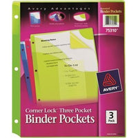 Avery¨ Corner Lock Binder Pockets