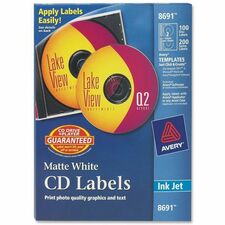 Avery¨ Clear CD/DVD Inkjet Matte Labels