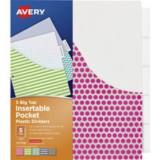 Avery¨ Big Tab Insertable Plastic Pocket Dividers