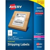 Avery¨ Shipping Address Labels, Laser & Inkjet Printers, 500 Labels, Half Sheet Labels, Permanent Adhesive (95930)