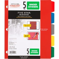 Five Star Multicolor 5-tab Binder Dividers
