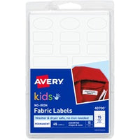 Avery¨ No-Iron Clothing Labels - Assorted Shapes & Sizes