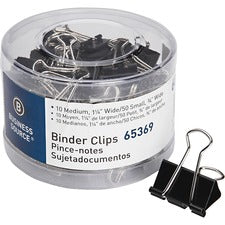 Business Source Small/Medium Binder Clips Set