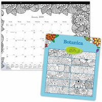 Blueline DoodlePlan Desk Pad - Botanica