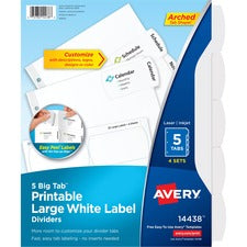 Avery¨ Big Tab Printable Large White Label Dividers