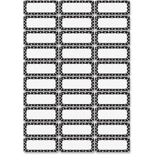 Ashley Dry Erase Black/White Dots Nameplate Magnets