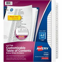 Avery¨ Extra Wide A-Z Tabs Ready Index Dividers