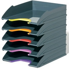 DURABLE¨ VARICOLOR¨ Stackable 5 Letter Trays