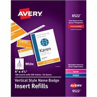 Avery¨ Vertical Style Name Badge with Insert Refills