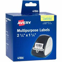 Avery¨ Direct Thermal Roll Labels, 1-1/4" x 2-1/4" , White, 1,000 Multipurpose Labels Per Roll, 1 Roll (4186)