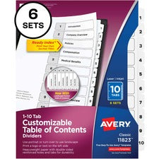 Avery¨ Ready Index 10-tab Custom TOC Dividers