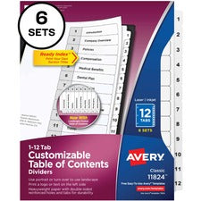 Avery¨ Ready Index 12-tab Custom TOC Dividers