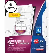 Avery¨ Classification Folder 5-tab TOC Dividers