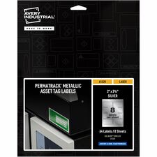 Avery¨ PermaTrack Metallic Asset Tag Labels, 2