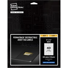Avery¨ PermaTrack Destructible Asset Tag Labels, 3/4
